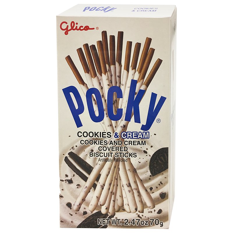 Glico Pocky Cookies And Cream Covered Biscuit Sticks, 70 g