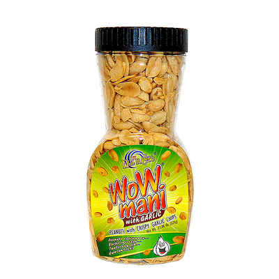 Wow Mani Peanut with Crispy Garlic Chips, 325 g