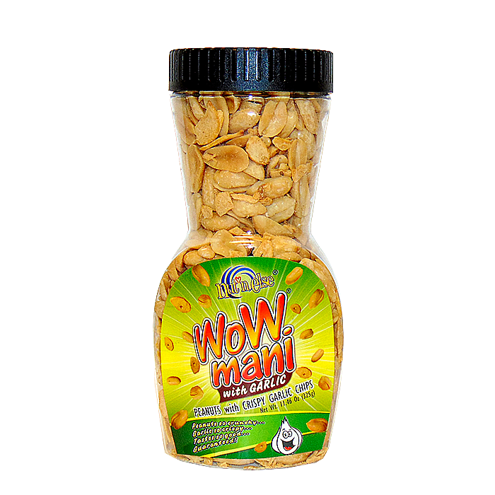 Wow Mani Peanut with Crispy Garlic Chips, 325 g