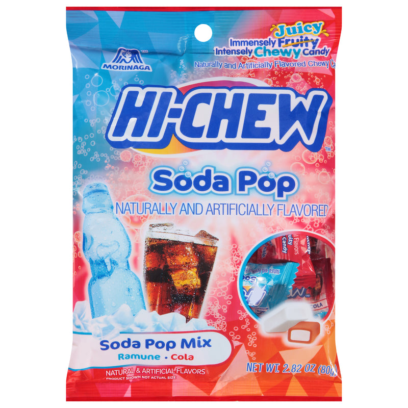 Hi-Chew Ramune And Cola Soda Pop Chewy Candy, 80 g