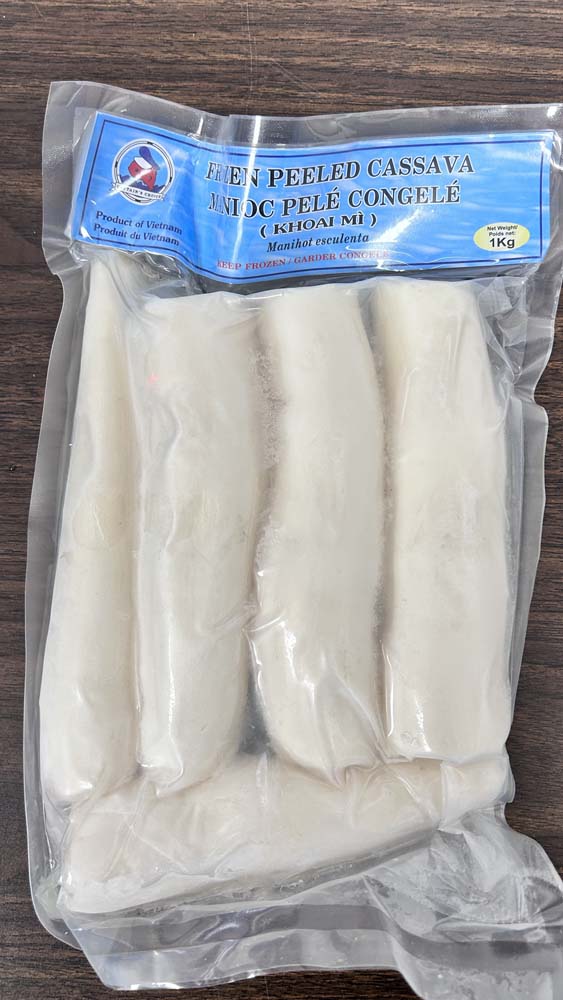 Captain's Choice Frozen Peeled Cassava, 1 kg