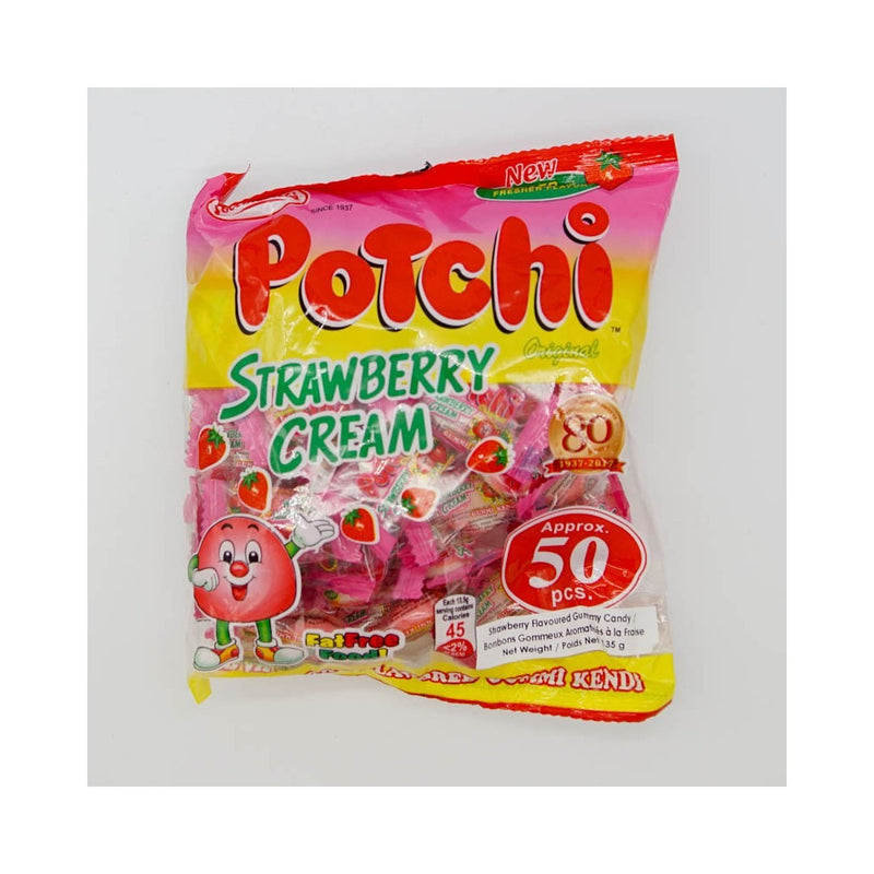 Potchi Strawberry Cream Gummy Candy, 50 ct