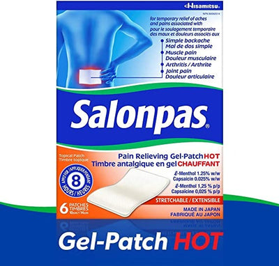 Salonpas Heating Gel Analgesic Patch, 6 ct