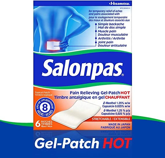 Salonpas Heating Gel Analgesic Patch, 6 ct