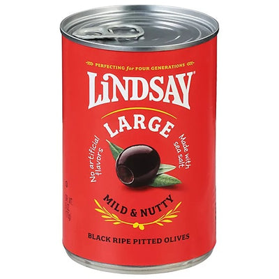 Lindsay Large Black Ripe Pitted Olives, 170 g
