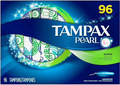 Tampax Pearl Super Tampons, 96 ct