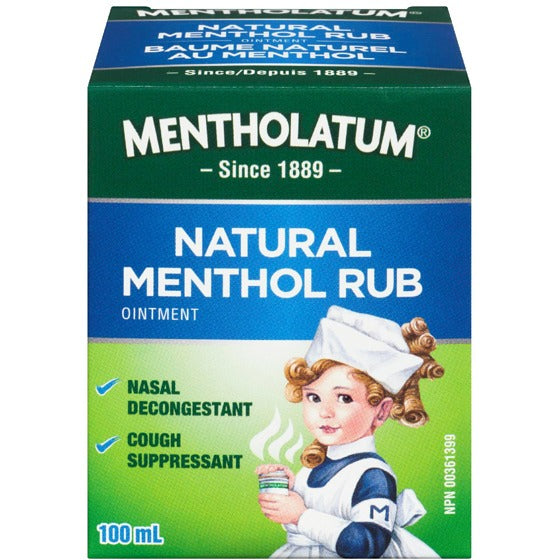 Mentholatum Natural Menthol Rub, 100 mL