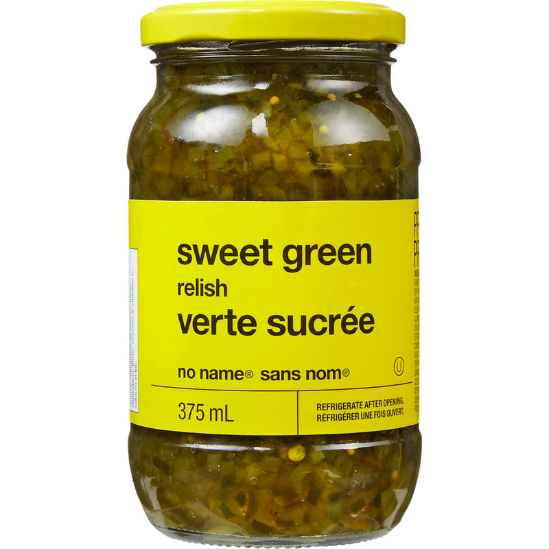 No Name Sweet Green Relish, 375 mL