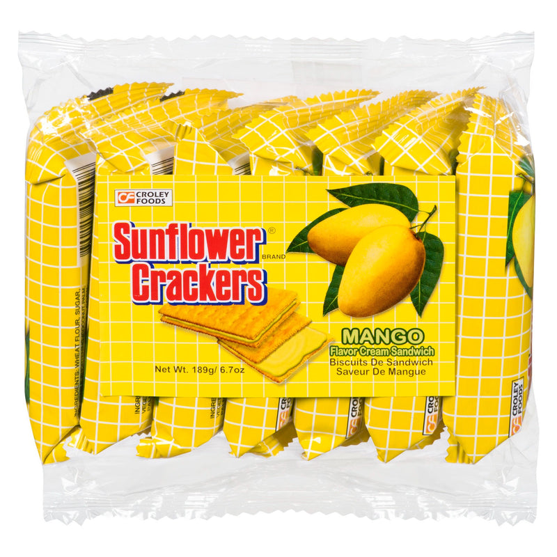 Croley Foods Sunflower Mango Cream Sandwich Crackers, 190 g
