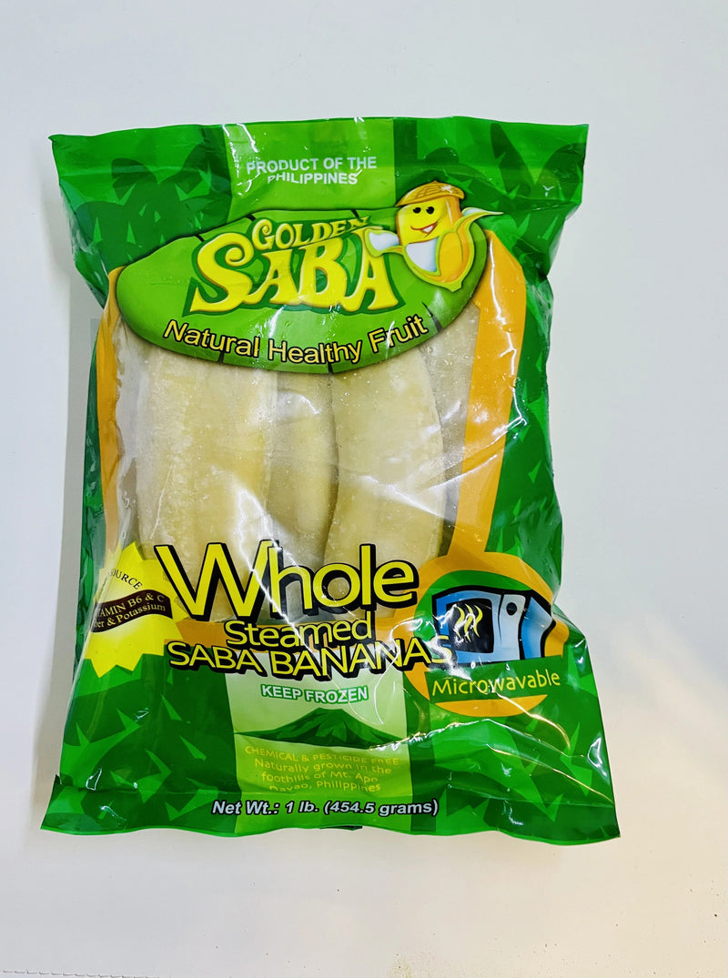 Golden Saba Whole Steamed Saba Bananas, 454 g