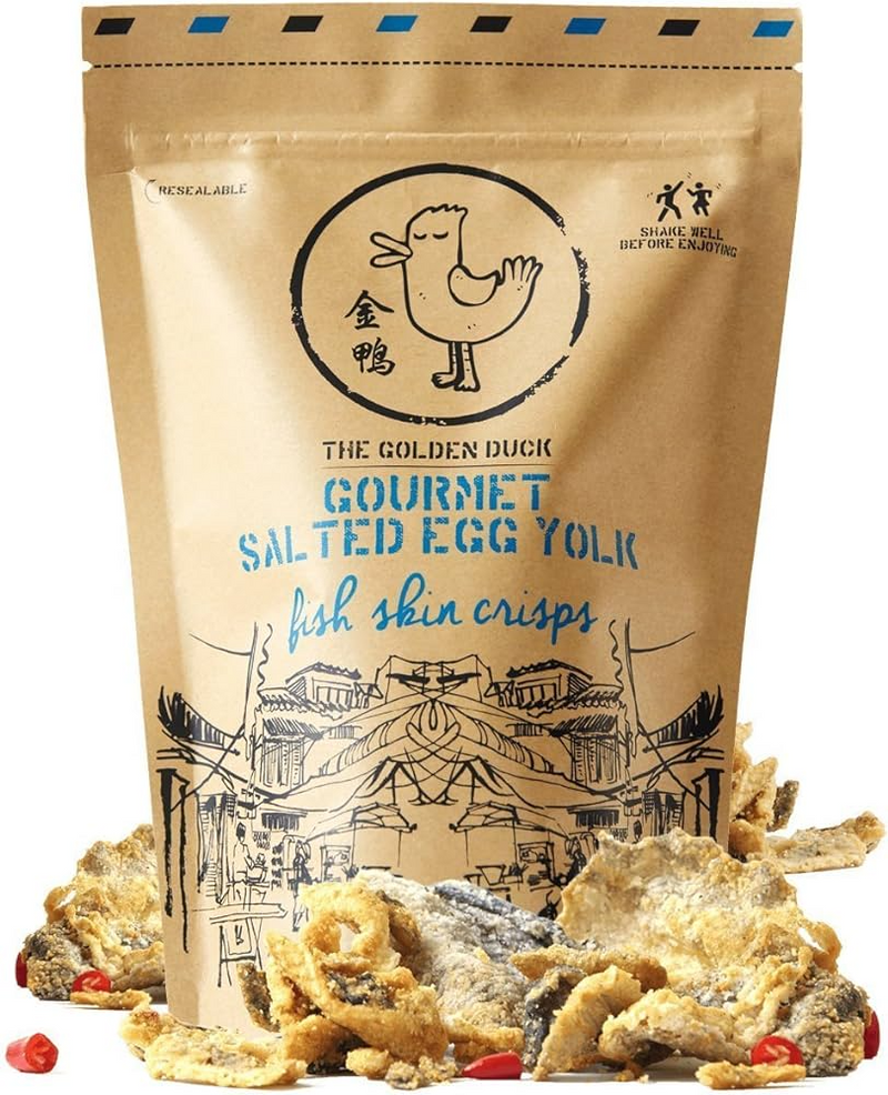Golden Duck Gourmet Salted Egg Yolk Fish Skin Crisps, 1 ct