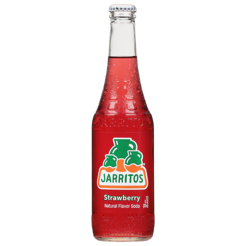 Jarritos Strawberry Fresa Natural Flavor Soda, 370 mL