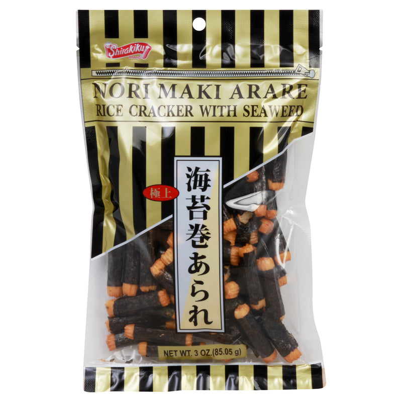Shirakiku Nori Maki Arare Rice Crackers w/Seaweed, 85 g