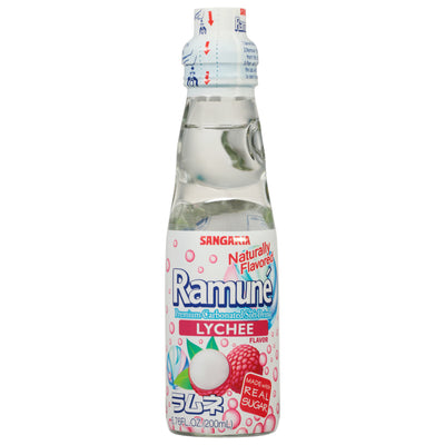 Ramune Lychee Flavor Soft Drink, 200 mL