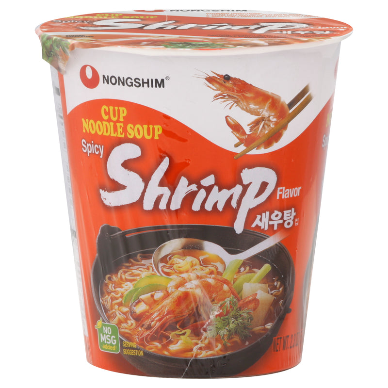Nongshim Cup Spicy Shrimp Flavor Noodle Soup, 65 g