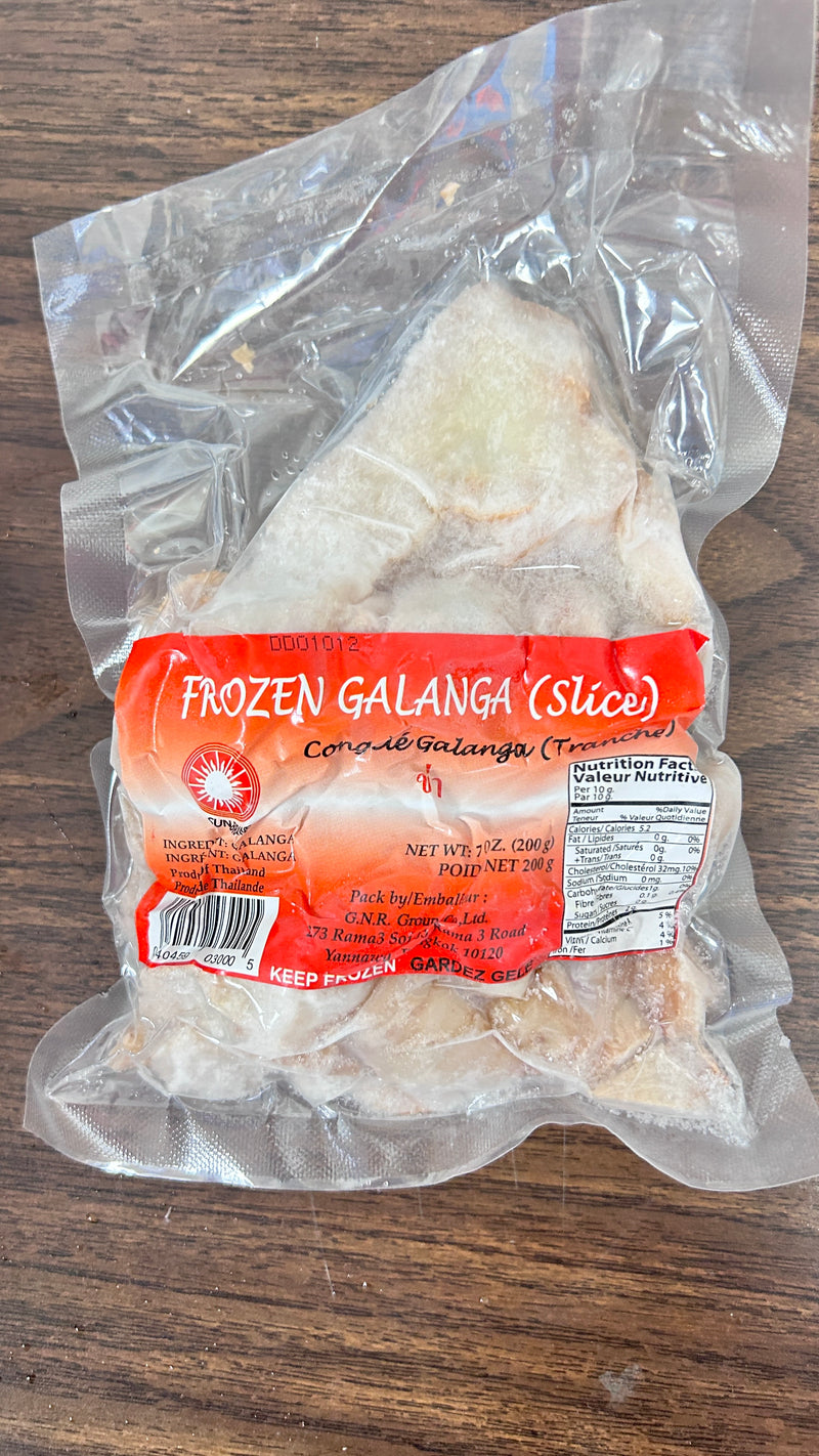 Frozen Sliced Galanga, 198 g