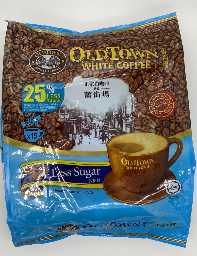 Old Town 25% Less Sugar White Coffee, 35 g, 15 ct