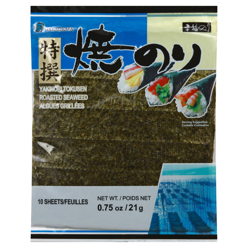 Takaokaya Roasted Seaweed Sheets, 10 ct