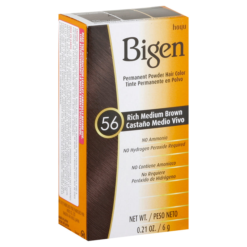 Bigen Permanent Powder Rich Medium Brown 56 Hair Color, 6 g