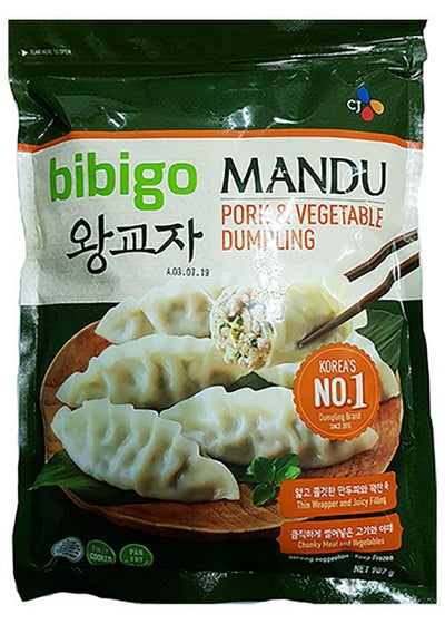 Bibigo Fully Cooked Pork & Vegetables Mandu Dumplings, 907 g