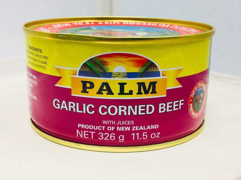 Palm Canned Garlic Corned Beef, 326 g