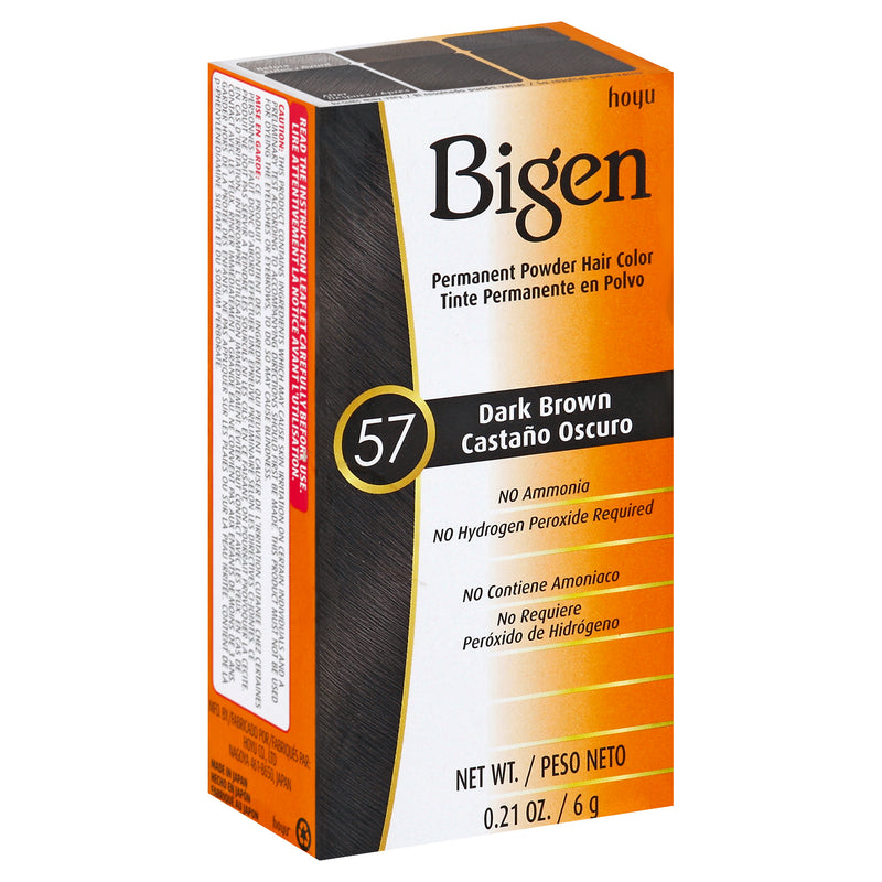 Bigen Permanent Powder Dark Brown 57 Hair Color, 6 g