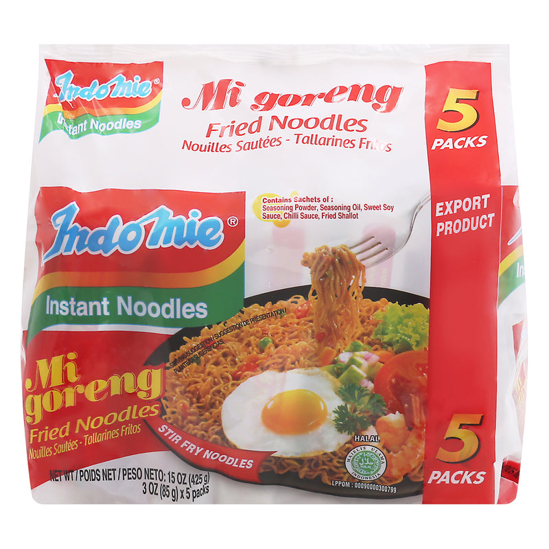 Indo Mie Fried 5 Pack Instant Noodles, 85 g, 5 ct