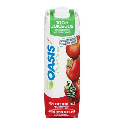Oasis 100% Pure Apple Juice, 960 mL