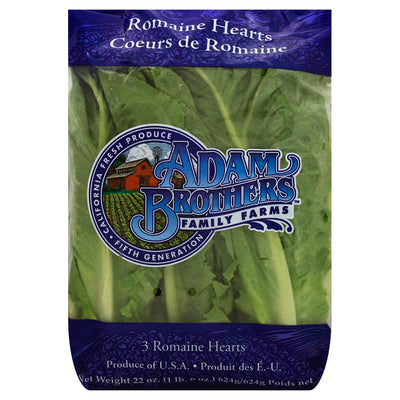 Adam Brothers Family Farms Romaine Hearts, 3 ct