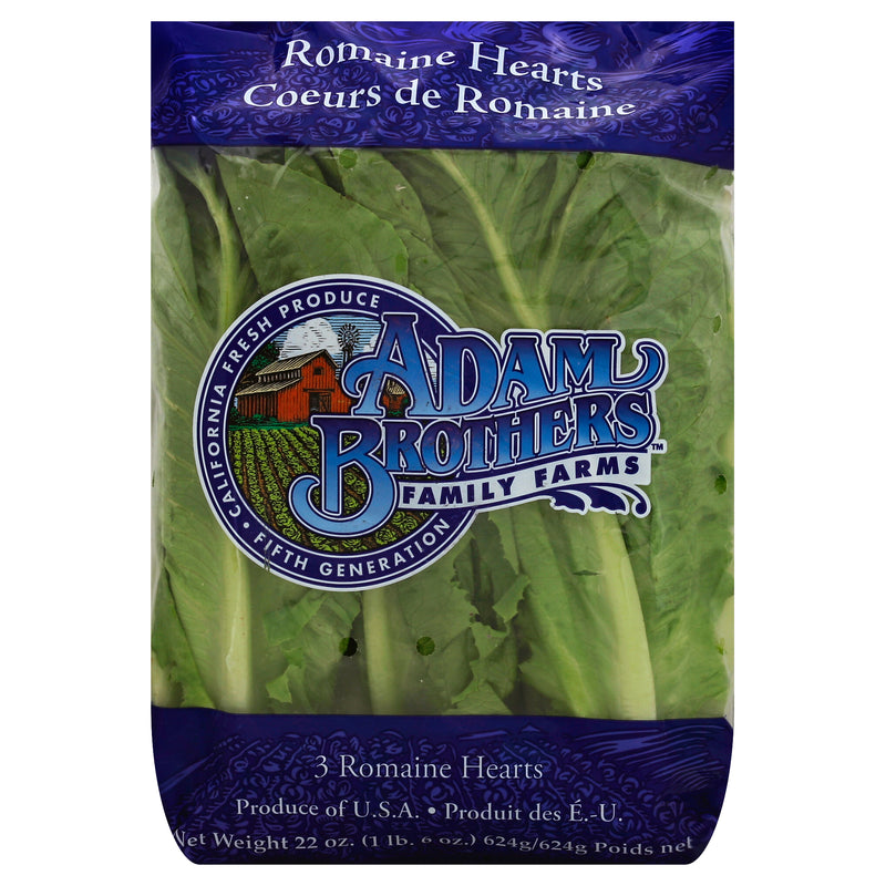 Adam Brothers Family Farms Romaine Hearts, 3 ct
