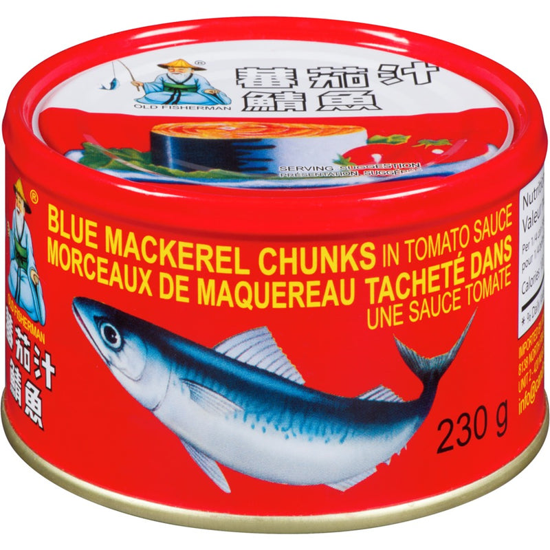 Old Fisherman Blue Mackerel Chunks In Tomato Sauce, 230 g