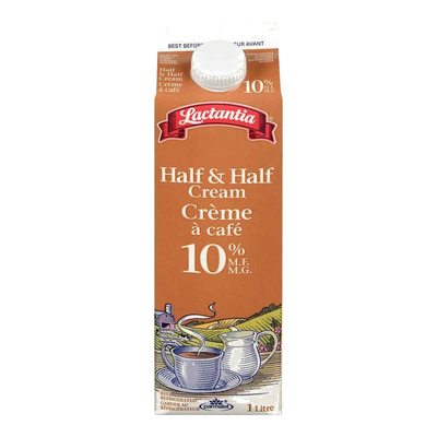 Lactantia 10% M.F. Half & Half Cream, 1 litre
