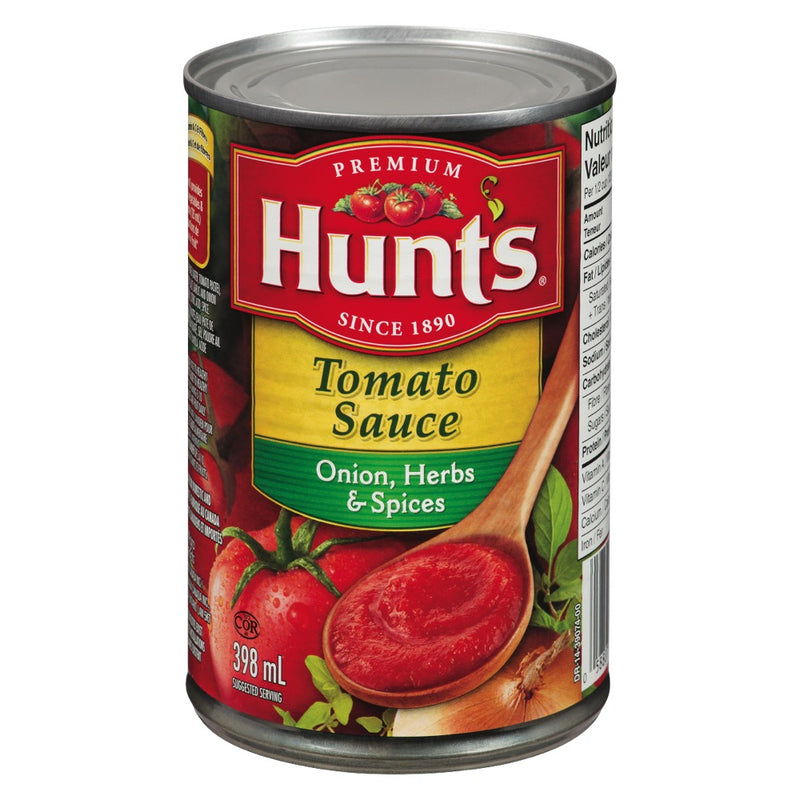 Hunt's Onion Herbs & Spices Tomato Sauce, 398 mL
